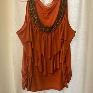 Dress Barn size 22/24. Tiered ruffled top